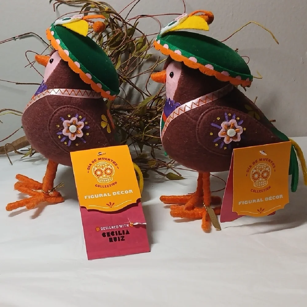 Target Dia De Muertos Brown Bird Decor 2025 NWT Festive Holiday Party One Bird